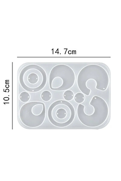 Choice15 قالب سيليكون لصنع الأقراط، مقاس 10.5 × 14.7 سم، قالب راتنج لصنع الأق...