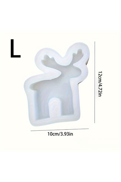 Choice3 قالب واحد كبير من السيليكون على شكل غزال عيد الميلاد، قوالب طينية، قو...