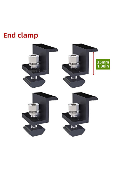 Choice5 مشبك تثبيت للألواح الشمسية قابل للتعديل من النوع A-4PCS-35MM، مشبك طر...