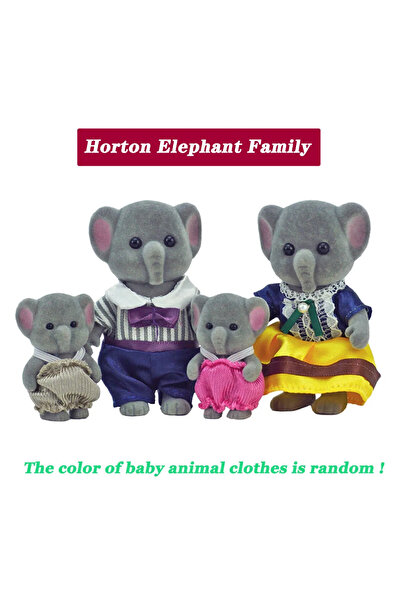 Choice26 Horton Elephant Simulation Forest Reindeer Family Doll Dollhouse Fig...