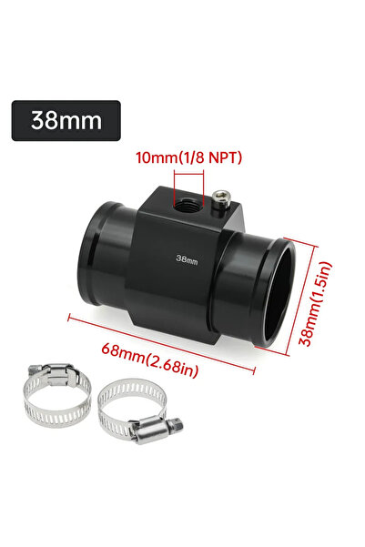 Choice14 محول 38 مم، أسود، محول مستشعر درجة حرارة الماء، محول خرطوم الرادياتي...