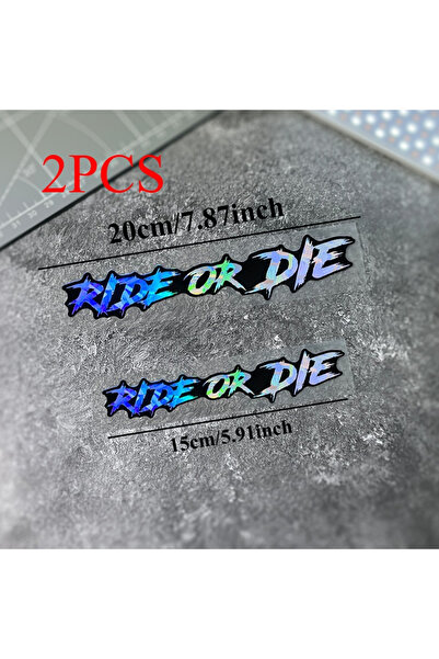 Choice5 ملصقات دراجة نارية مقاومة للماء من نوع "Ride or Die" مقاس 15 سم و20 س...