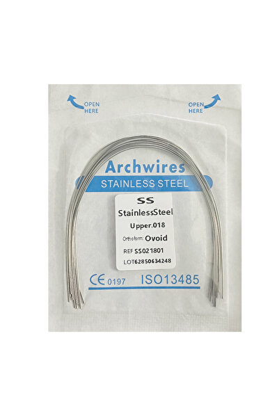 Choice7 018 سلك تقويم أسنان علوي من الفولاذ المقاوم للصدأ، 10 قطع/عبوة، دائري...