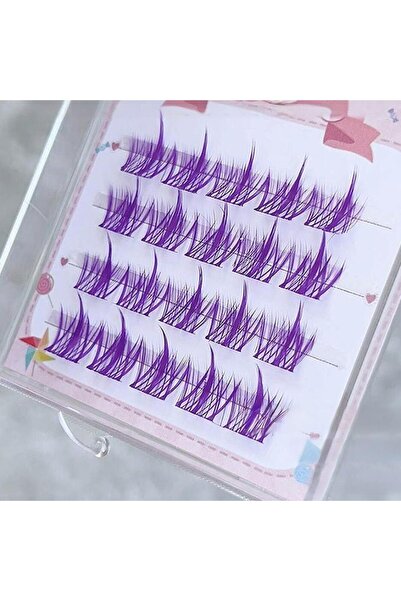 choice2 D NEW Colored Eyelash Clusters Manga Lashes Colored False Eyelashes N...