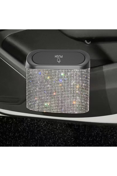 Choice3 silver bling Car Door Trash Bin Bliing Girls Unbrella Storage Box Bar...