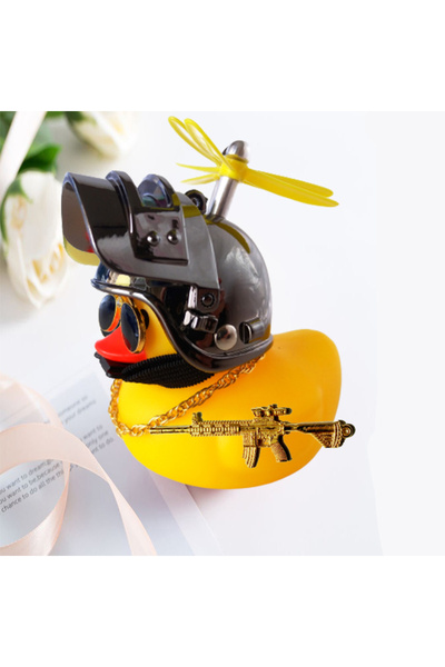 Choice8 Yellow Duck 4 Motor Accessories Yellow Duck with Helmet for Bike With...