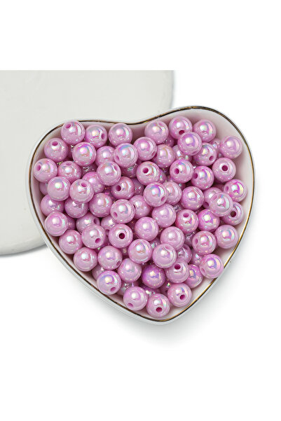 Choice26 6mm-100pcs Purple 50/100pcs 6/8/10mm AB Color Acrylic Beads Round Lo...