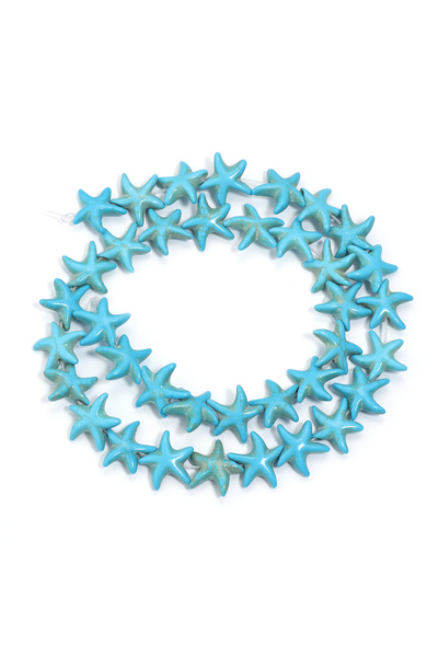 Choice6 13mm Approx 35Pcs Blue 35pcs 13mm Starfish Shape Natural Turquoise St...