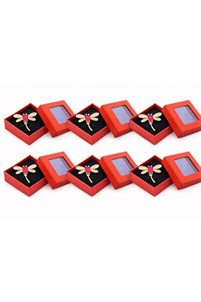 OEM Set 6 Broșe Mărțișor Libelulă Elegantă, Auriu cu Cristale și Piatra Roz