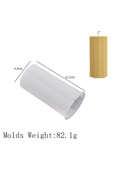 choice2 قالب سيليكون أسطواني على شكل حرف F لصنع الشموع المخططة، وزينة العشاء،...