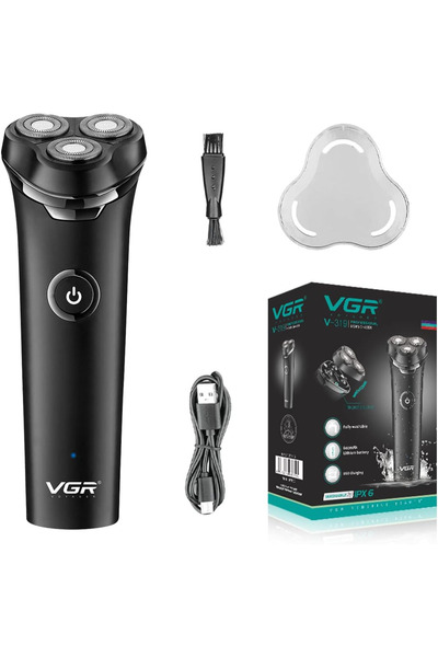 Primo Plus ماكينة حلاقة دوارة للرجال من VGR V-319، مقاومة للماء