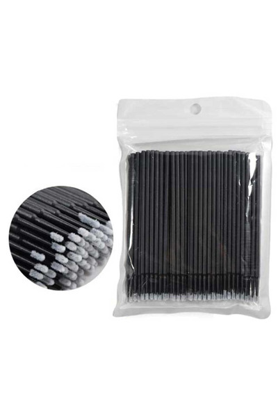 Choice8 Black A 100PCS Cotton Swabs Eyelashes Extension Brushes Micro Applica...