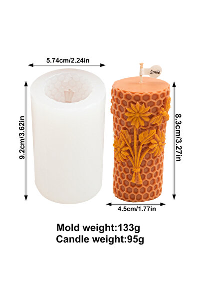 Choice4 قالب قرص العسل ثلاثي الأبعاد من السيليكون، أداة إبداعية لصنع الشموع، ...