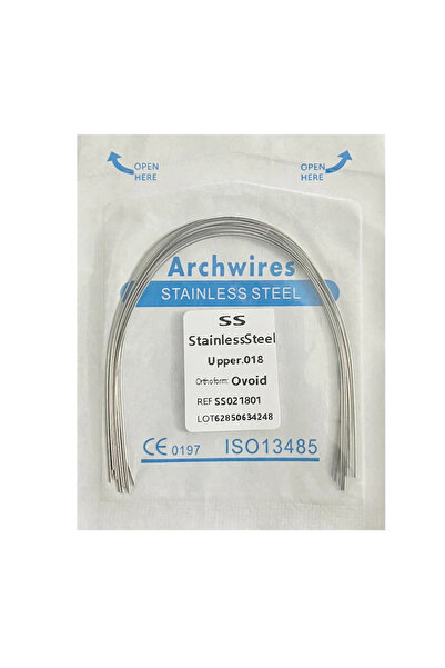 Choice11 018 أسلاك تقويم الأسنان العلوية من الفولاذ المقاوم للصدأ، 10 قطع/عبو...