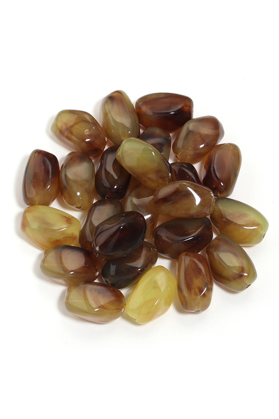 Choice4 21x12mm 20pcs Light Brown 20Pcs 12x21mm Irregular Colour Acrylic Bead...