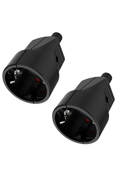Choice4 250 فولت، قطعتان سوداوان، 3 قطع، وصلة قابس شوكو ثنائية القطب، قابس أل...