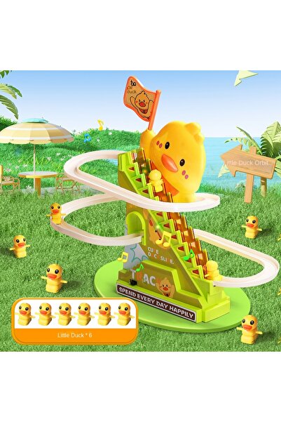 choice2 6 بطات تتسلق السلالم، أضواء وامضة وموسيقى، لعبة قطار الملاهي على شكل ...