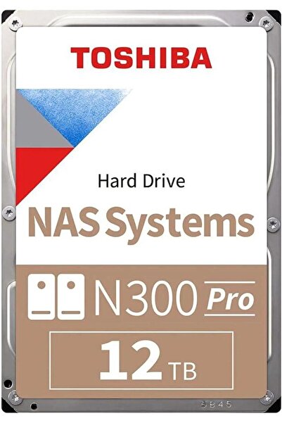 Toshiba N300 Pro 12TB NAS 3.5 İnç Dahili Sabit Disk - CMR SATA 6 Gb/s 7200 RP...