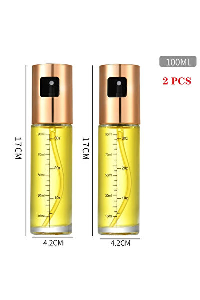 choice2 Rose Gold-2pcs Glass Spray Bottle Kitchen Tool Spray Oiler Seasoning ...