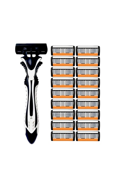 Choice4 ماكينة حلاقة يدوية للرجال بمقبض واحد و18 شفرة، 6 شفرات، ماكينة حلاقة ...