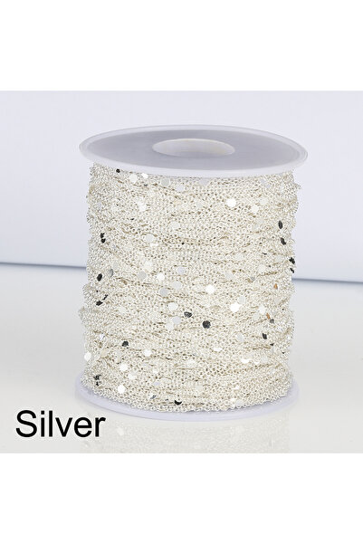 choice2 Length 2meters Silver Color 2 Meters Sequins O-word Chain Disc per Ch...