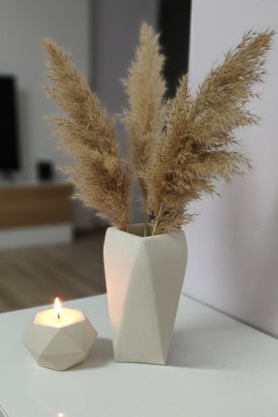 Merely Sare Polygone Geometrik 2'li Biblo Dekoratif Set - Geometrik 20 cm Mod...