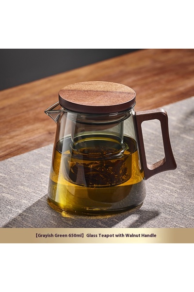 Choice1 Grey 650ml Gianxi Teapot Tea Separation High Borosilicate Glass Teapo...