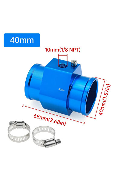 Choice7 محول 40 مم، محول مستشعر درجة حرارة الماء الأزرق، محول مقياس درجة حرار...