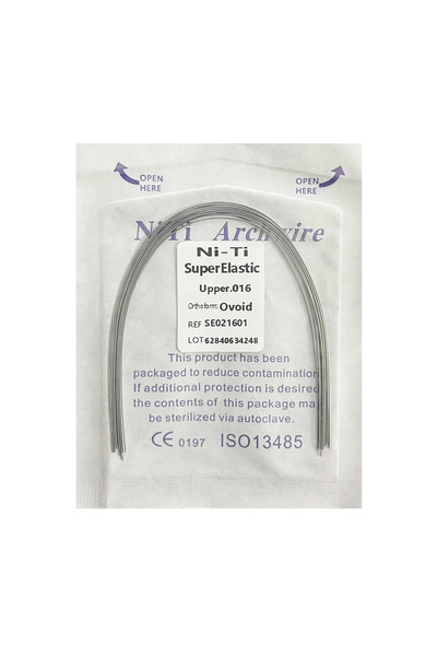 Choice54 016 أسلاك تقويم الأسنان العلوية من النيكل والتيتانيوم، 10 قطع/عبوة، ...