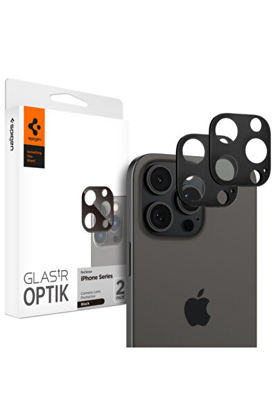 Spigen Camera Glass Protector for iPhone 14 Pro Glas.tR Optik, Black