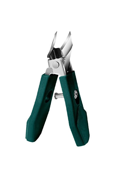 Choice1 مقص أظافر أخضر ذو حافة مائلة بزاوية 25 درجة، فتحة واسعة، مصنوع من الف...