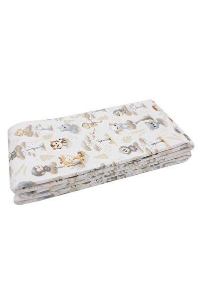 PRICHINDEL Set de 2 protecții laterale, bumbac, maimuță, multicolor, 120x60 cm