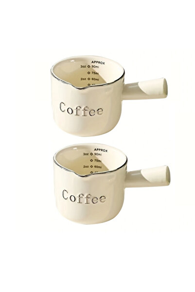 Choice1 قطعتان من أكواب القياس الخزفية من كيموريلا سعة 90 مل/3 أونصة، كوب است...