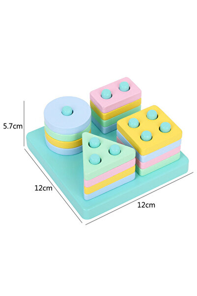 Choice7 Macaron 343B Hot Kids Montessori Wooden Toys Macaron Blks Learning To...