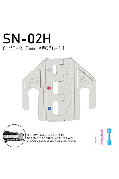 Choice3 كماشة تجعيد ذات فكين 02H، مصنوعة من سبيكة معدنية، 2546B 58B 02C 03H 0...