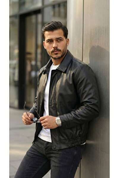 Kanonik Education Men's Lined Leather Jacket