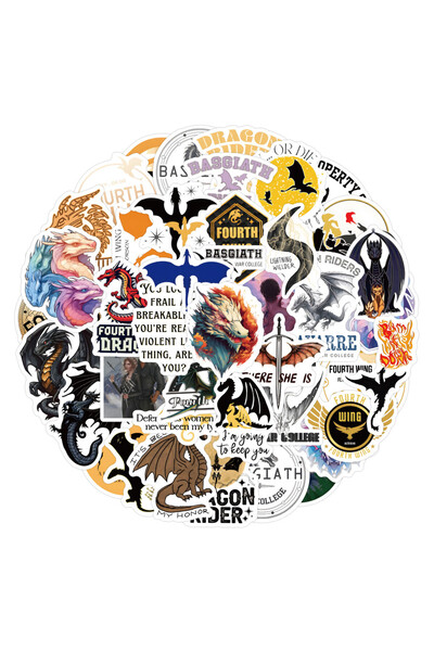Choice1 C-60PCS 60/120PCS Fourth Wing Graffiti Stickers Graffiti Stickers for...