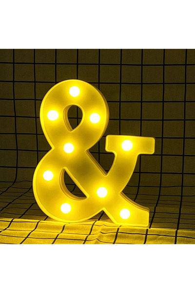 Choice20 22cm AND 22cm LED warm light letters and numbers, using batteries as...