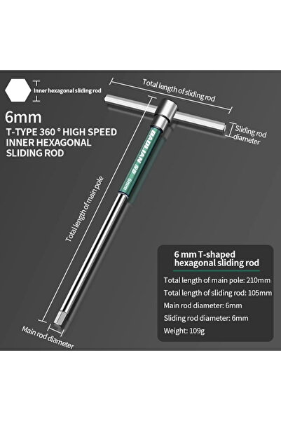 Choice3 6mm T/L 2.5/3/4/5/6/8/10mm Torx Screwdriver T Type Allen Hex Wrench C...