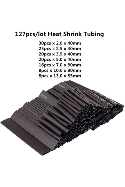 Choice1 127 قطعة مع حقيبة ، 1300 قطعة من أنابيب الانكماش الحراري السوداء، أنا...