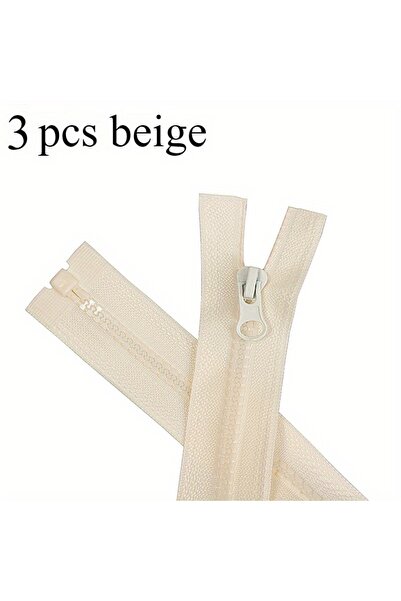 Choice99 40 سم، 3 قطع، بيج، 3 قطع، سحابات بلاستيكية راتنجية متعددة الألوان، س...