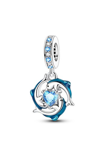 Choice1 KTC1893 Charms Original 925 Silver Blue Beads Fit Bracelet Pendant Di...