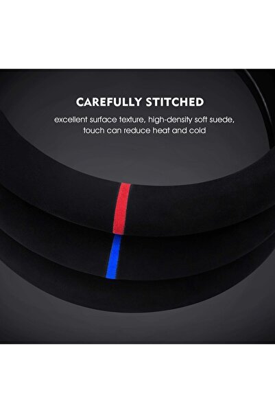 STEEPPOLO Car Steering Wheel Cover, Universal Non-Slip Leather Cover 15 Inch ...