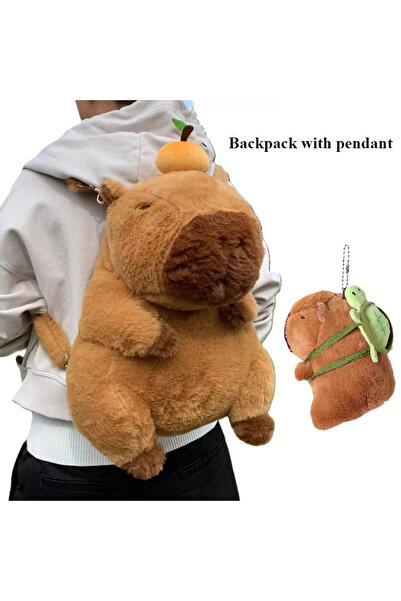 Choice8 حقيبة بمقاس واحد مع قلادة حقيبة ظهر شكل دمية كابيبارا وبري، دمية قطيف...