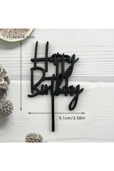 Choice11 Style 14 10pcs 10Pcs Acrylic Happy Birthday Cake Topper Pink Gold Si...