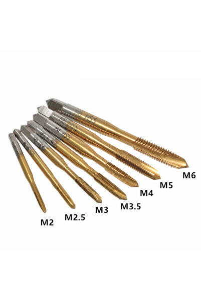 Choice1 مجموعة صنابير لولبية يدوية من الفولاذ عالي السرعة (HSS) مكونة من 7 قط...
