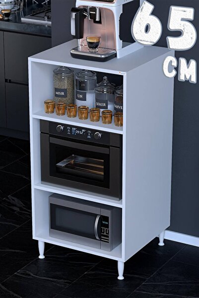 Modilayn Çilek 80x119,2x48 cm Mikrodalga ve Midi Fırın Standı - 3 Bölmeli Çok...