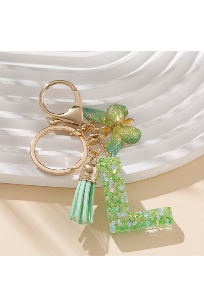 Choice9 L 1pc Cute Color Initial Letter A-Z Resin Green Butterfly Lobster Key...
