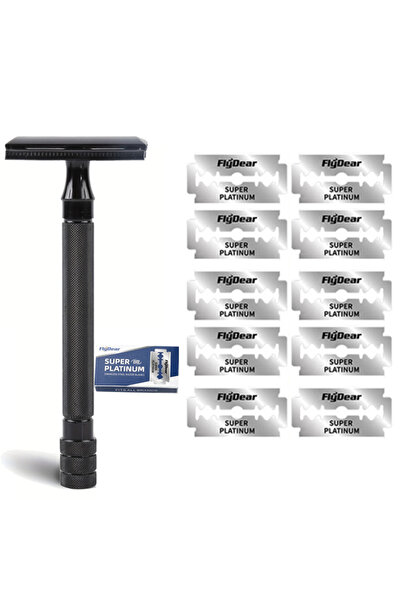 Choice3 ماكينة حلاقة أمان A1Holder ذات 10 شفرات بمقبض ثقيل من الفولاذ المقاوم...