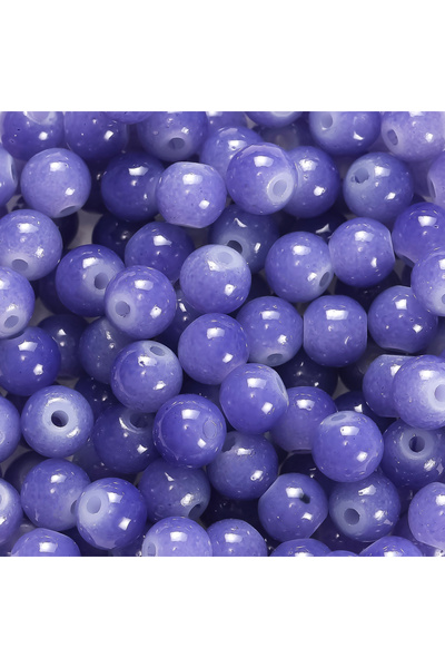 Choice9 50pcs Dark blue 30/50pcs 6mm Glass Round Beads Colorful Spacer Loose ...